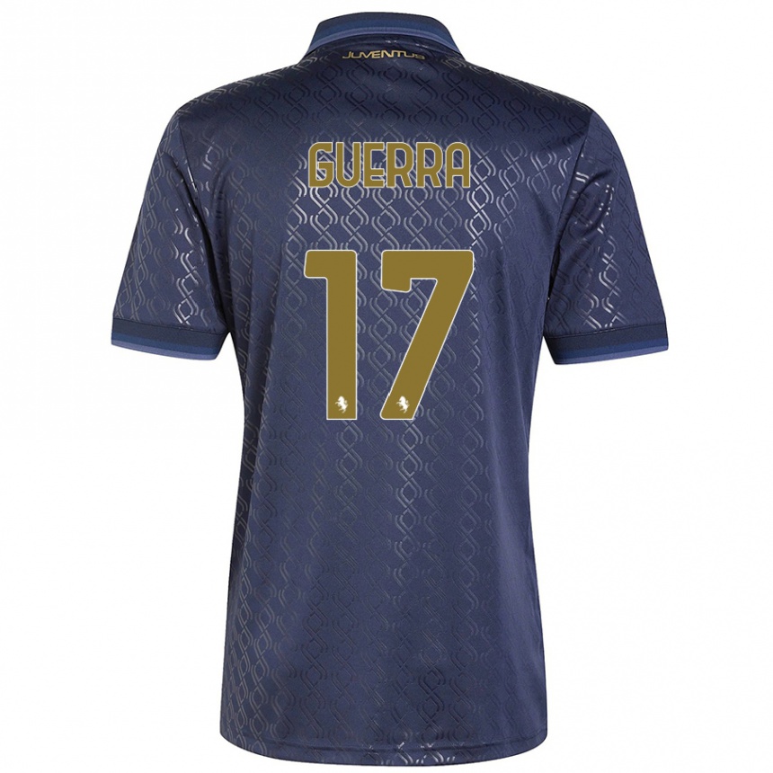 Women Football Simone Guerra #17 Navy Blue Third Jersey 2024/25 T-Shirt Nz