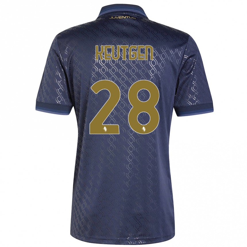 Women Football Enzo Keutgen #28 Navy Blue Third Jersey 2024/25 T-Shirt Nz