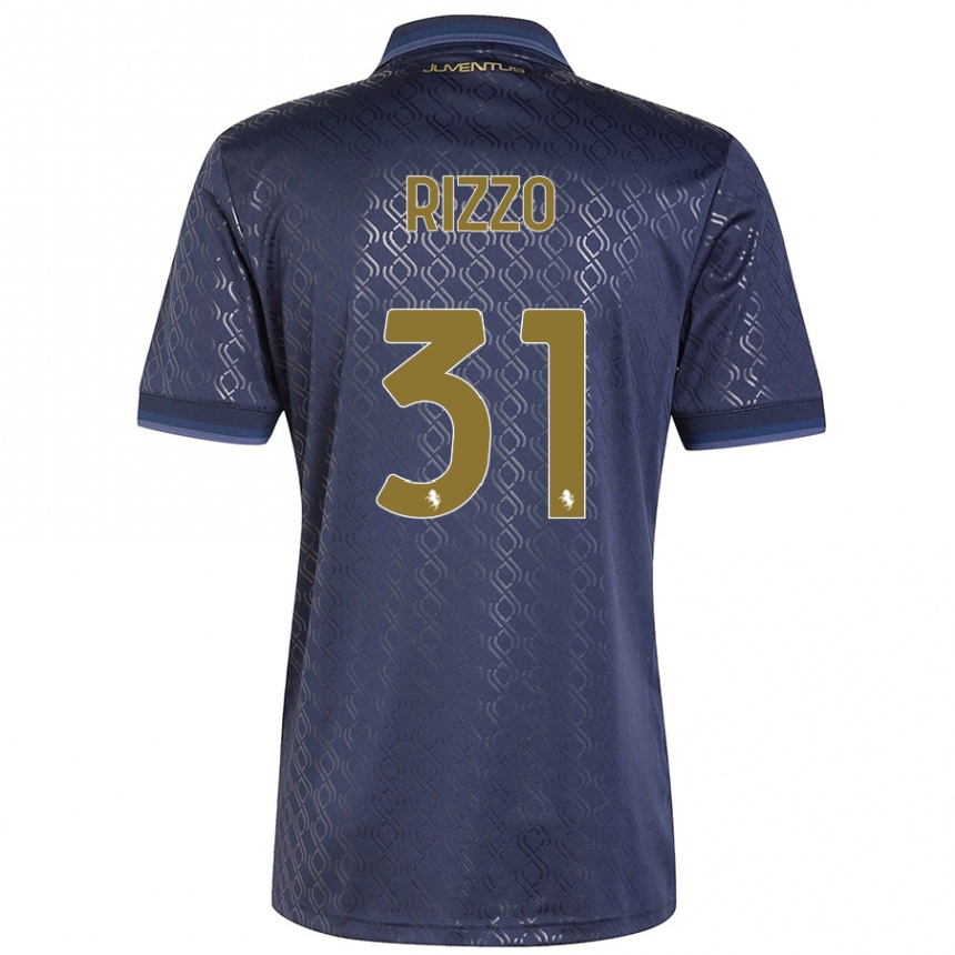 Women Football Niccolò Rizzo #31 Navy Blue Third Jersey 2024/25 T-Shirt Nz