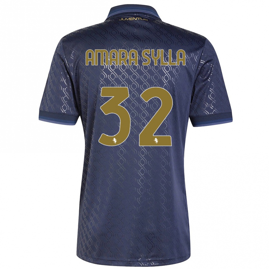 Women Football Idris Amara Sylla #32 Navy Blue Third Jersey 2024/25 T-Shirt Nz