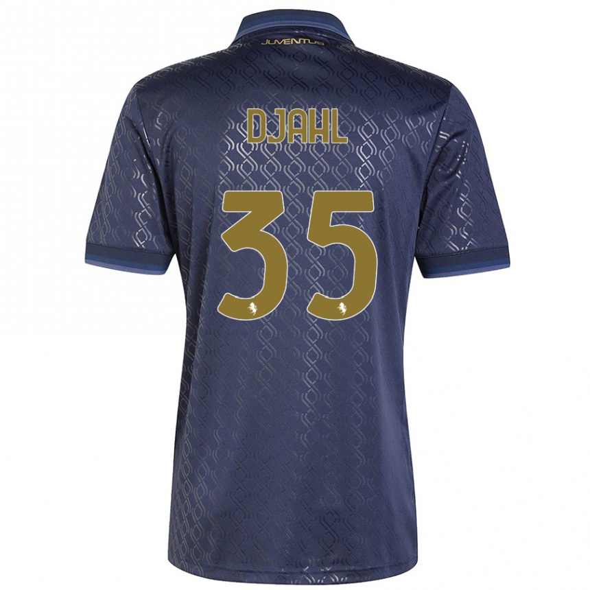 Women Football Rayan Djahl #35 Navy Blue Third Jersey 2024/25 T-Shirt Nz