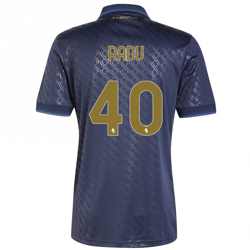 Women Football Riccardo Radu #40 Navy Blue Third Jersey 2024/25 T-Shirt Nz