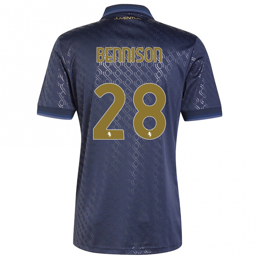 Women Football Hanna Bennison #28 Navy Blue Third Jersey 2024/25 T-Shirt Nz