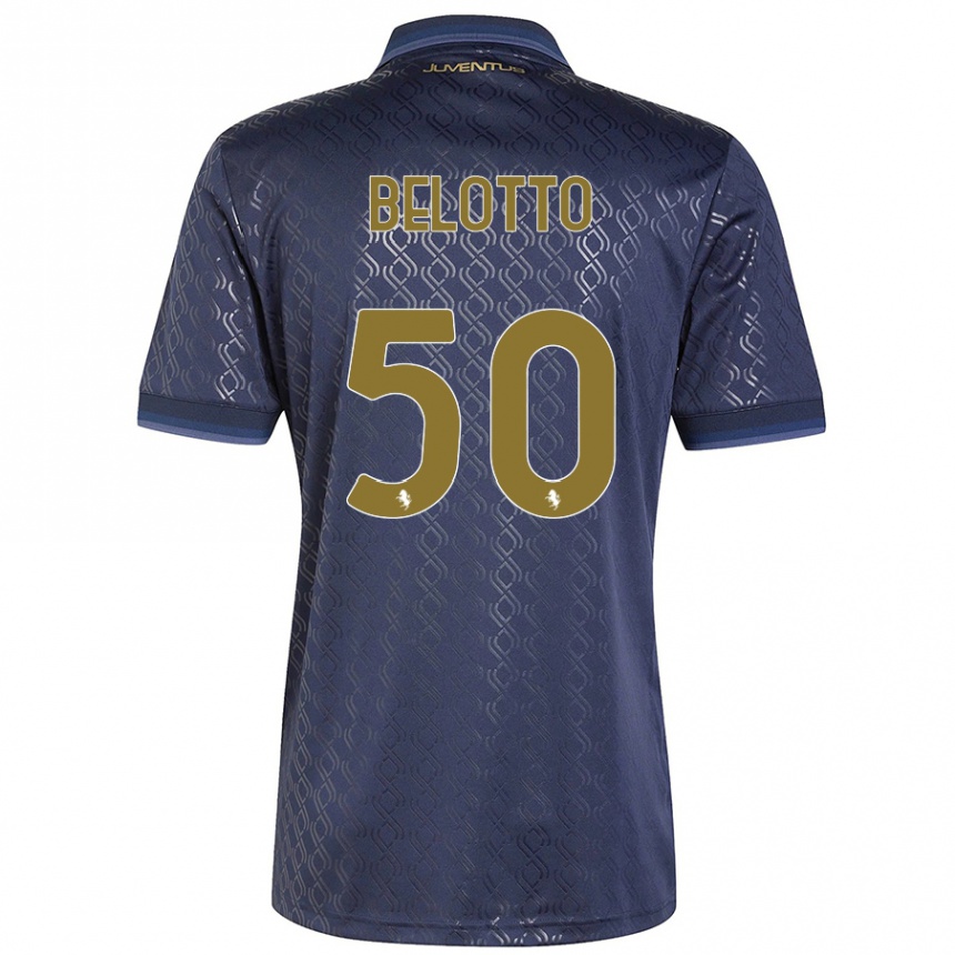 Women Football Soledad Belotto #50 Navy Blue Third Jersey 2024/25 T-Shirt Nz