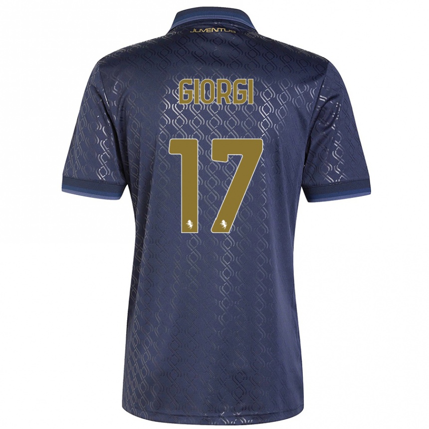 Women Football Lorenzo Giorgi #17 Navy Blue Third Jersey 2024/25 T-Shirt Nz