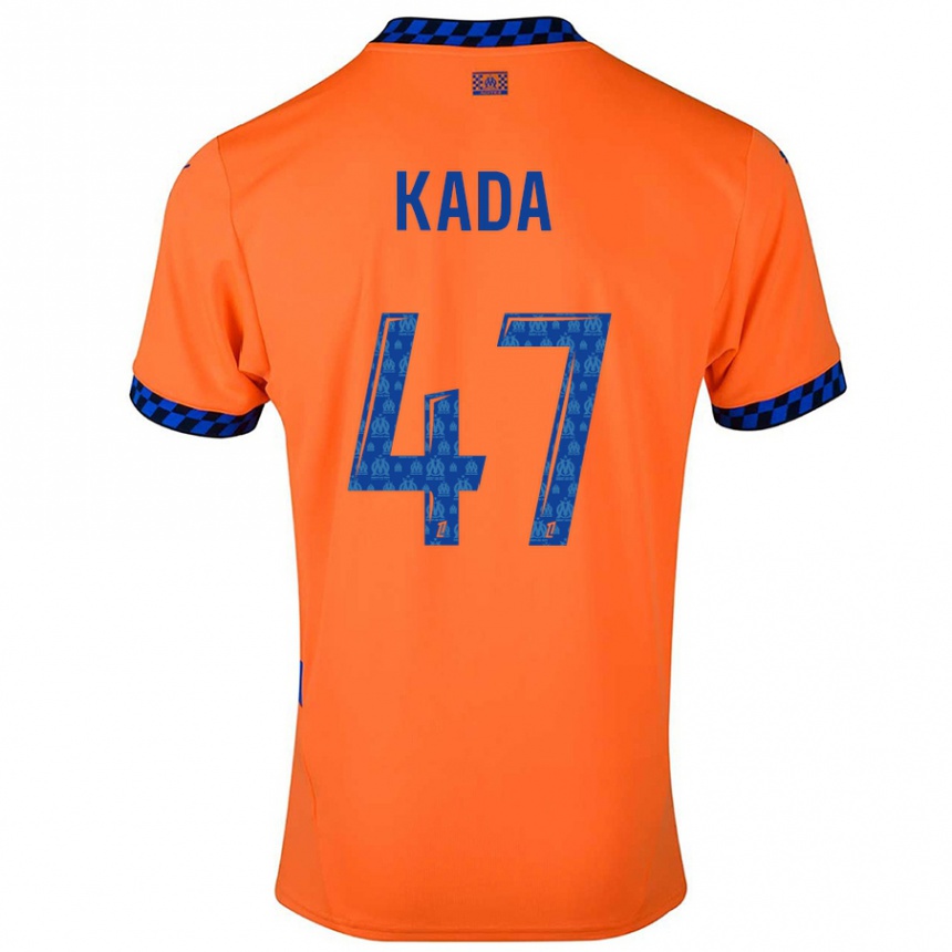 Women Football Joakim Kada #47 Orange Dark Blue Third Jersey 2024/25 T-Shirt Nz