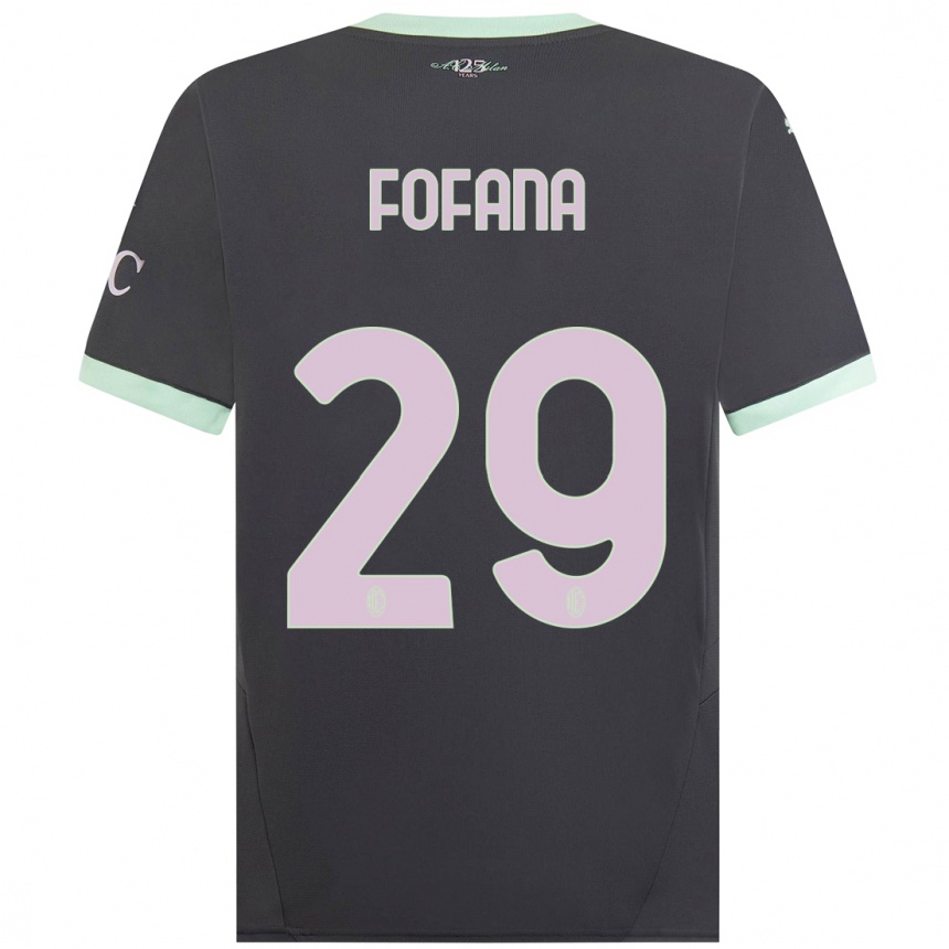 Women Football Youssouf Fofana #29 Grey Third Jersey 2024/25 T-Shirt Nz