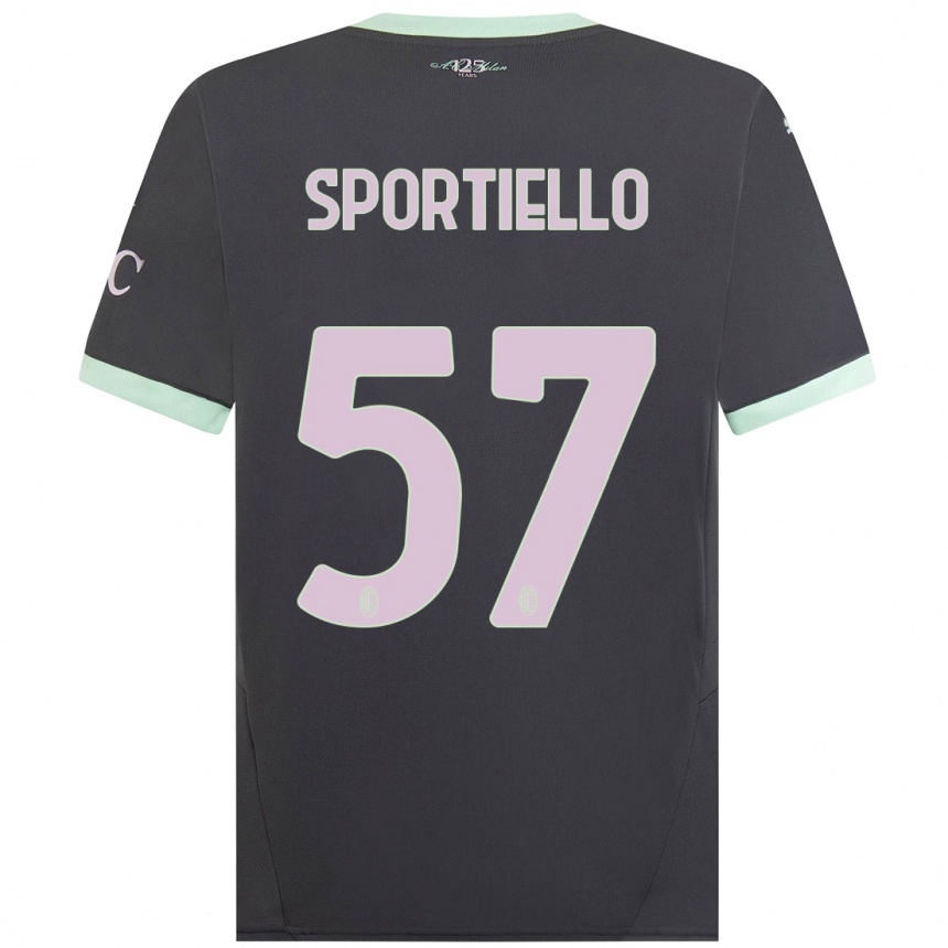 Women Football Marco Sportiello #57 Grey Third Jersey 2024/25 T-Shirt Nz