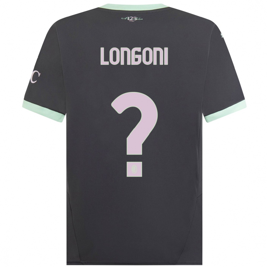 Women Football Alessandro Longoni #0 Grey Third Jersey 2024/25 T-Shirt Nz