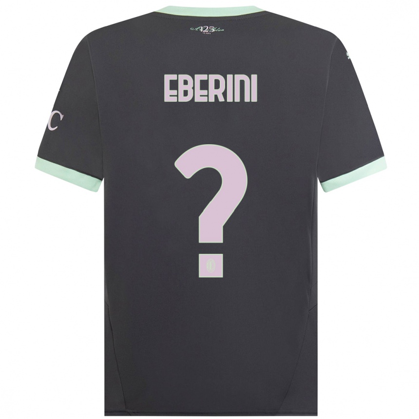 Women Football Daniele Eberini #0 Grey Third Jersey 2024/25 T-Shirt Nz