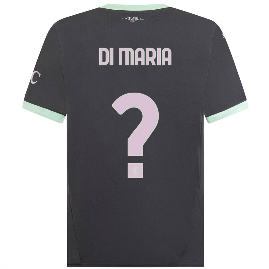 Women Football Alessandro Di Maria #0 Grey Third Jersey 2024/25 T-Shirt Nz