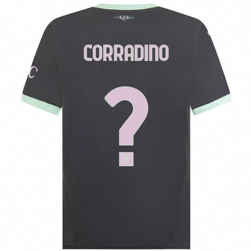 Women Football Riccardo Corradino #0 Grey Third Jersey 2024/25 T-Shirt Nz