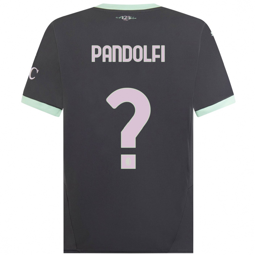 Women Football Fabio Pandolfi #0 Grey Third Jersey 2024/25 T-Shirt Nz