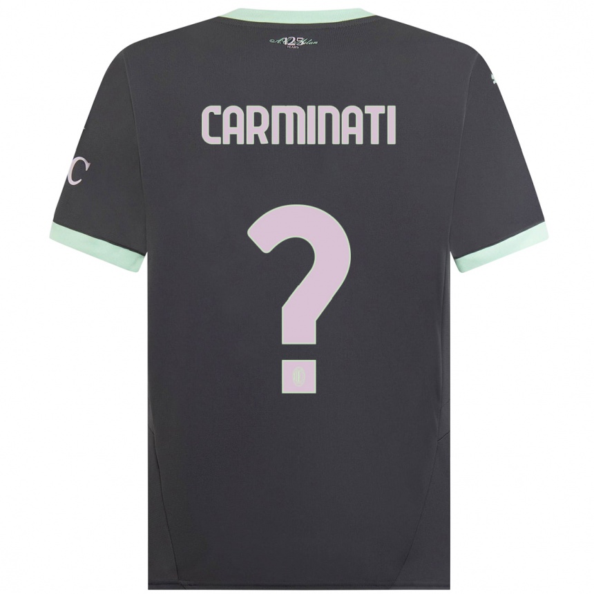 Women Football Diego Carminati #0 Grey Third Jersey 2024/25 T-Shirt Nz