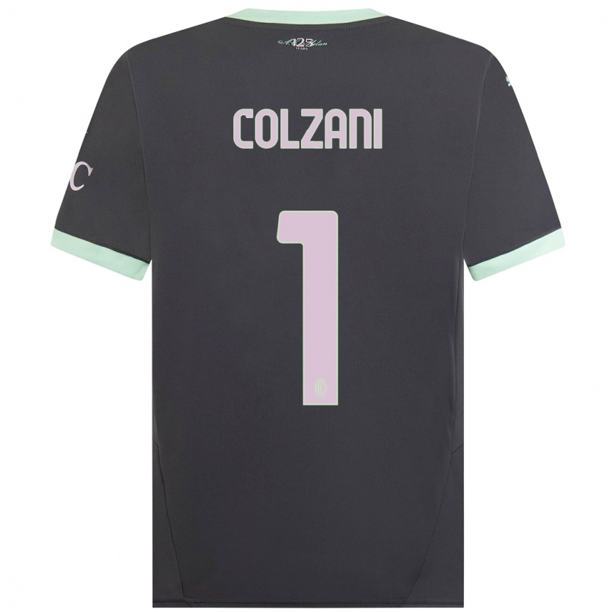 Women Football Edoardo Colzani #1 Grey Third Jersey 2024/25 T-Shirt Nz