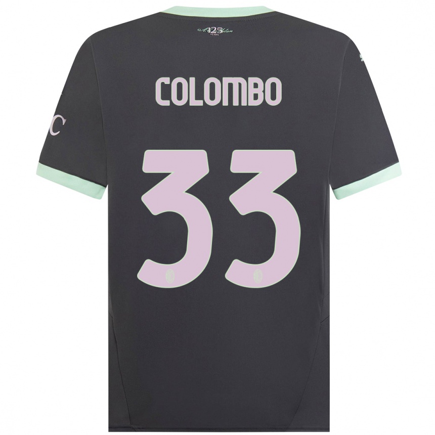 Women Football Federico Colombo #33 Grey Third Jersey 2024/25 T-Shirt Nz