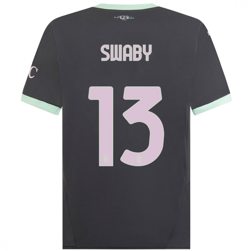 Women Football Allyson Swaby #13 Grey Third Jersey 2024/25 T-Shirt Nz