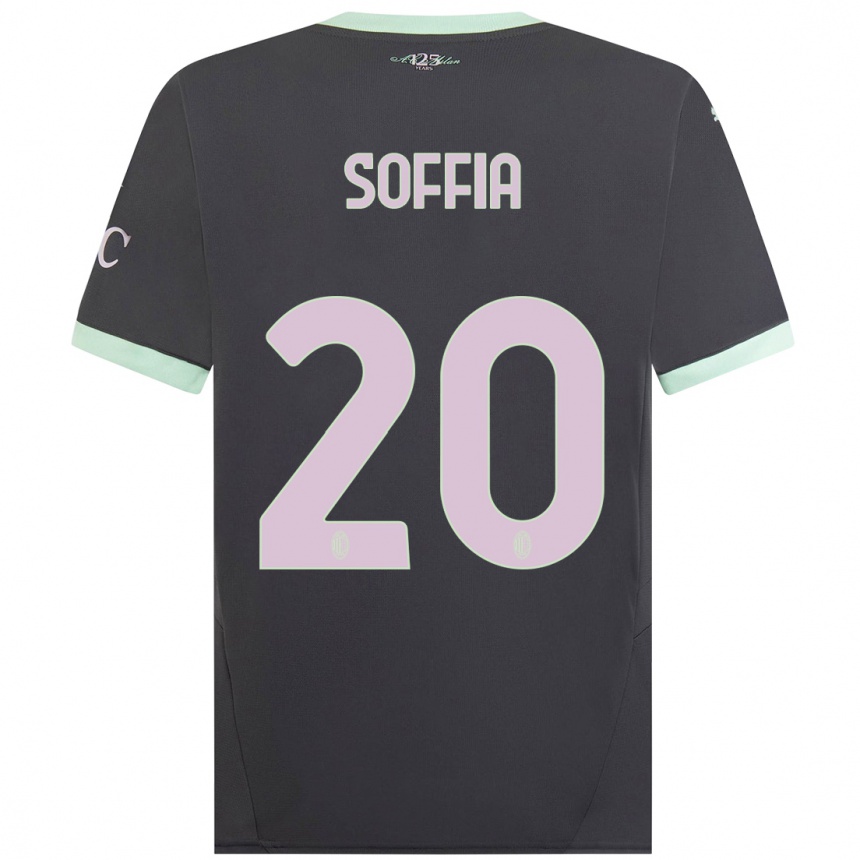 Women Football Angelica Soffia #20 Grey Third Jersey 2024/25 T-Shirt Nz