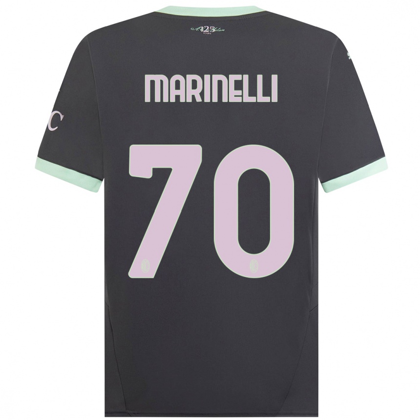 Women Football Gloria Marinelli #70 Grey Third Jersey 2024/25 T-Shirt Nz