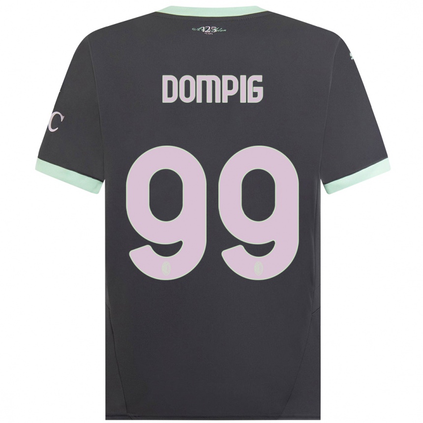 Women Football Chanté Dompig #99 Grey Third Jersey 2024/25 T-Shirt Nz