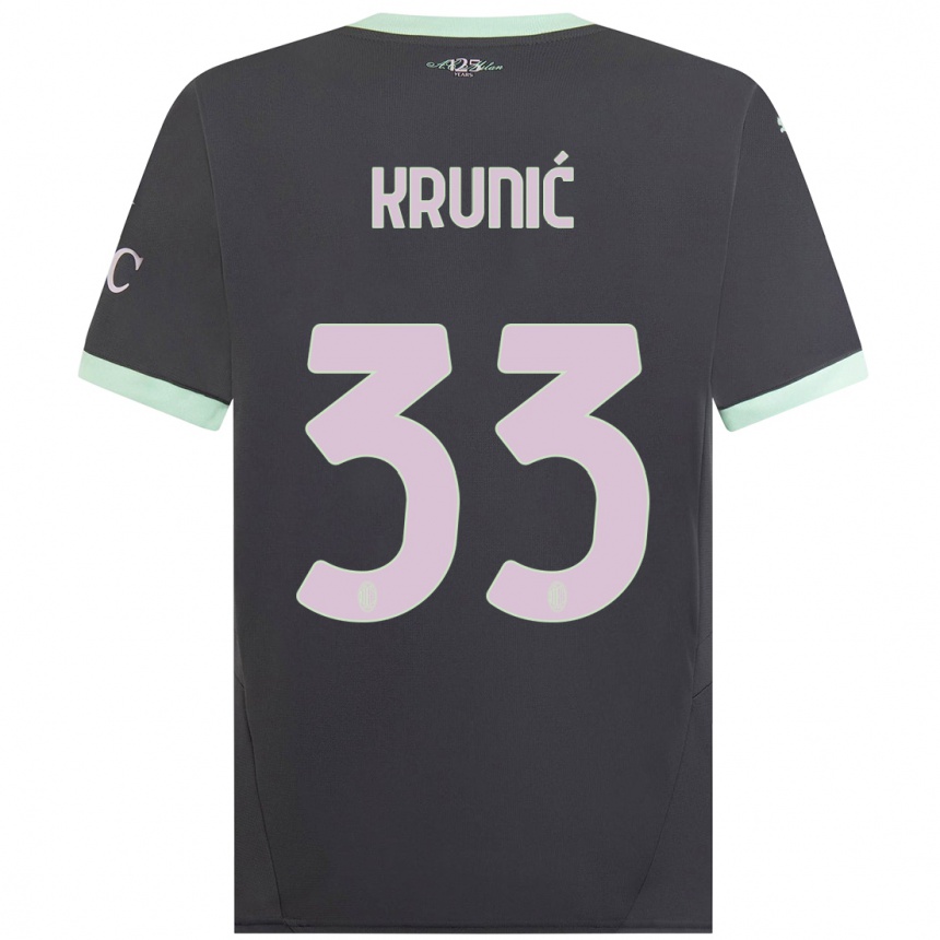 Women Football Rade Krunic #33 Grey Third Jersey 2024/25 T-Shirt Nz