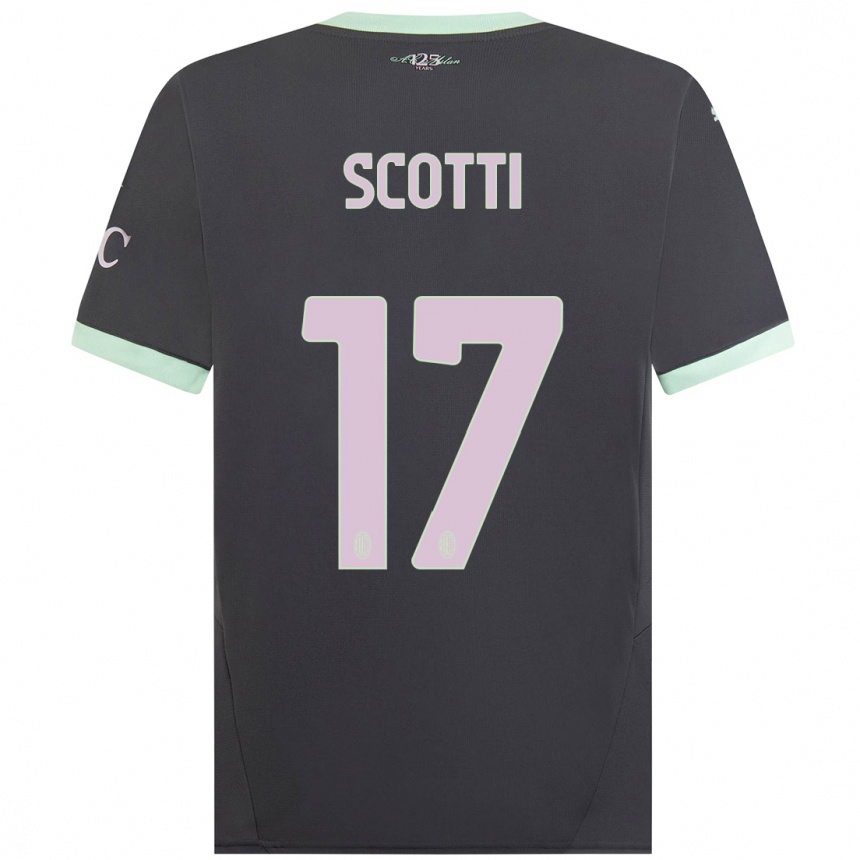 Women Football Filippo Scotti #17 Grey Third Jersey 2024/25 T-Shirt Nz