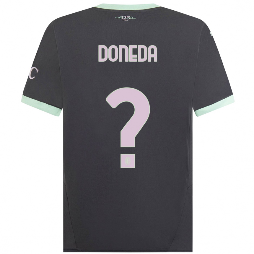 Women Football Paolo Doneda #0 Grey Third Jersey 2024/25 T-Shirt Nz