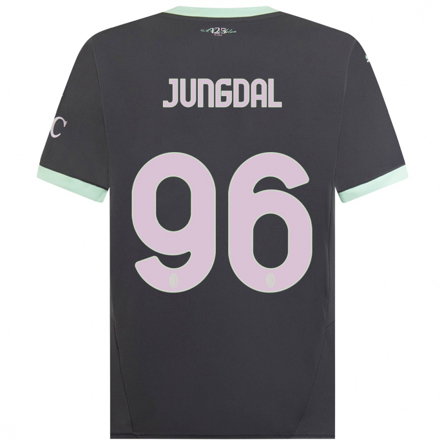 Women Football Andreas Jungdal #96 Grey Third Jersey 2024/25 T-Shirt Nz