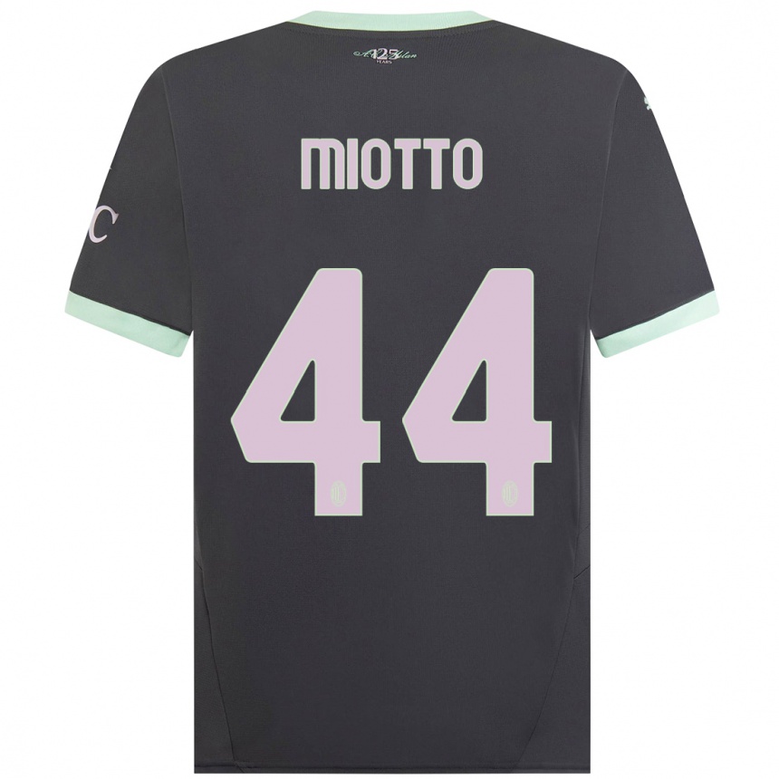 Women Football Giorgia Miotto #44 Grey Third Jersey 2024/25 T-Shirt Nz