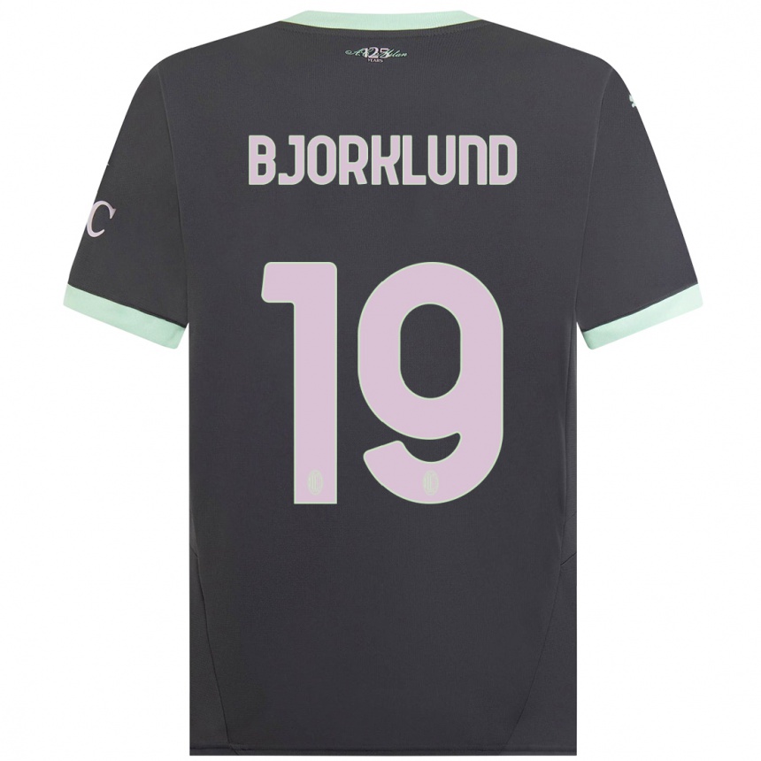 Women Football Lukas Bjorklund #19 Grey Third Jersey 2024/25 T-Shirt Nz