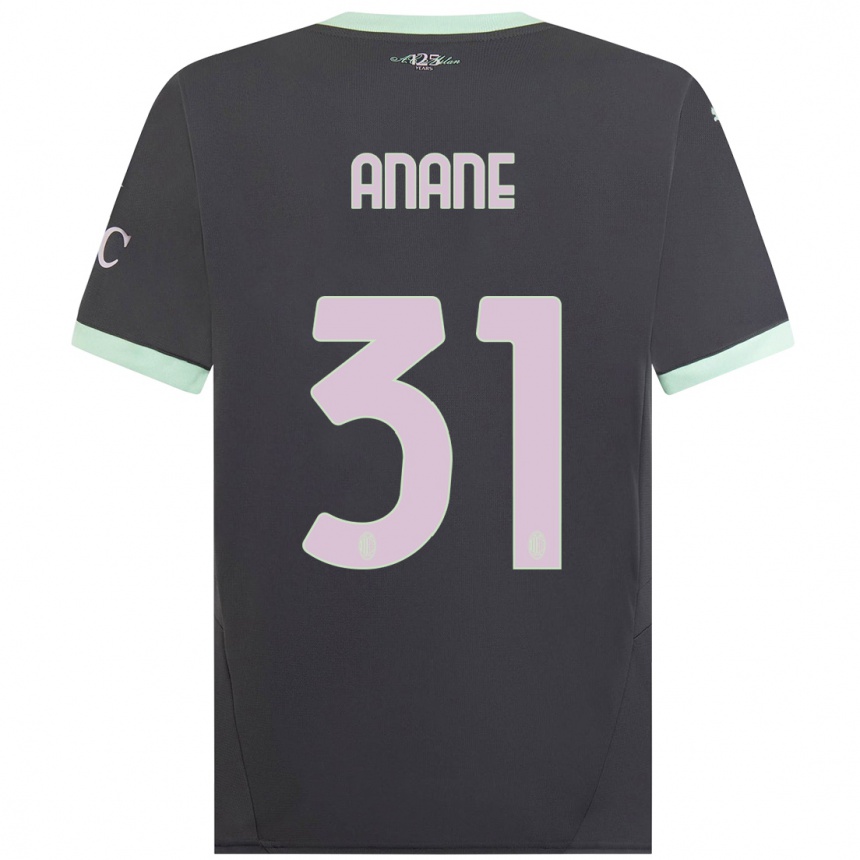 Women Football Emmanuel Anane #31 Grey Third Jersey 2024/25 T-Shirt Nz