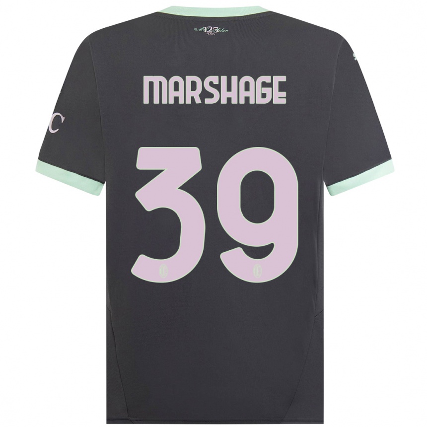 Women Football Wilgot Marshage #39 Grey Third Jersey 2024/25 T-Shirt Nz