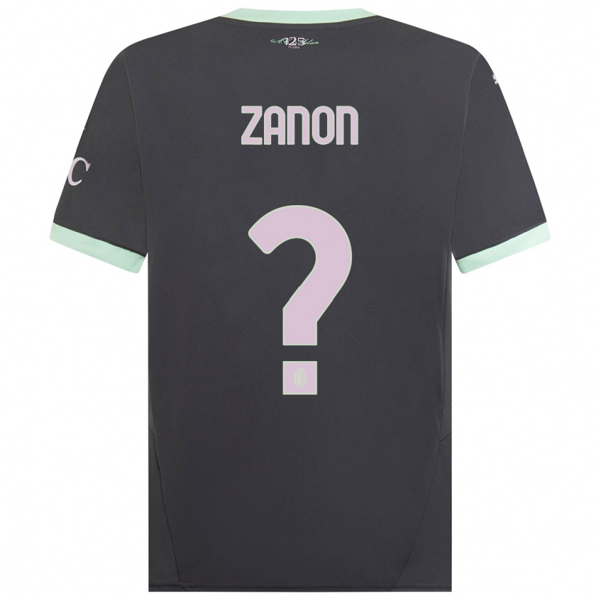 Women Football Thomas Zanon #0 Grey Third Jersey 2024/25 T-Shirt Nz