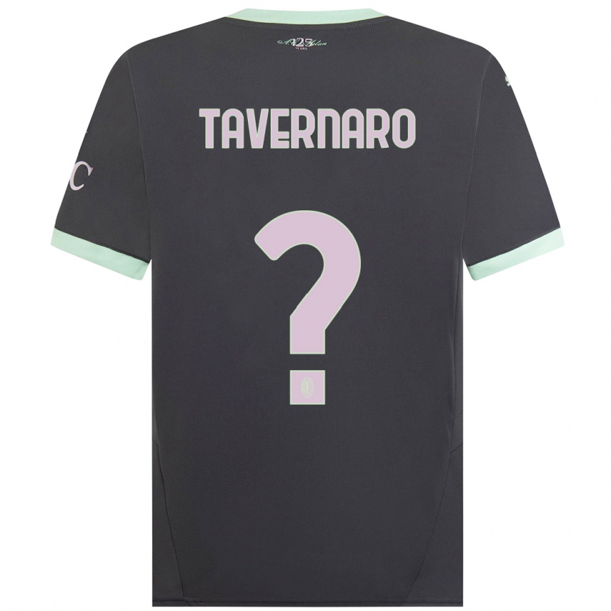 Women Football Federico Tavernaro #0 Grey Third Jersey 2024/25 T-Shirt Nz