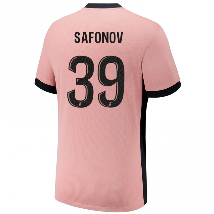 Women Football Matvey Safonov #39 Rust Pink Third Jersey 2024/25 T-Shirt Nz