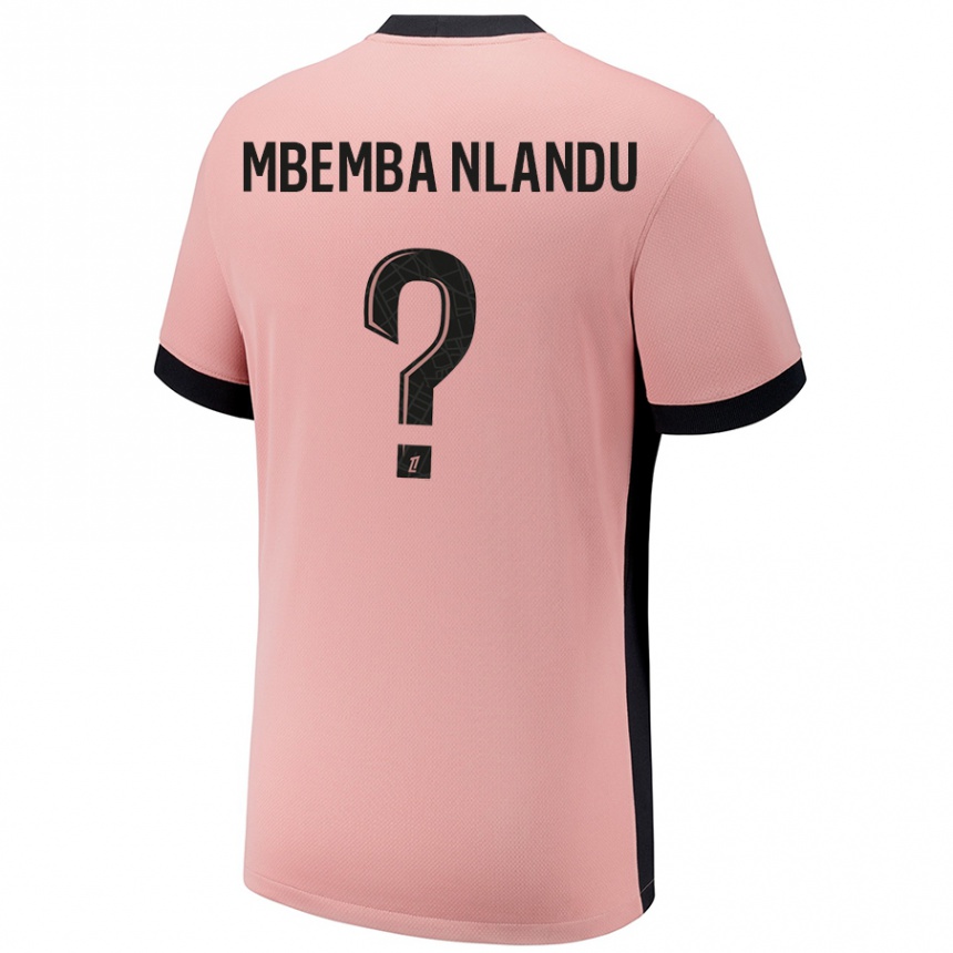 Women Football Emmanuel Mbemba Nlandu #0 Rust Pink Third Jersey 2024/25 T-Shirt Nz