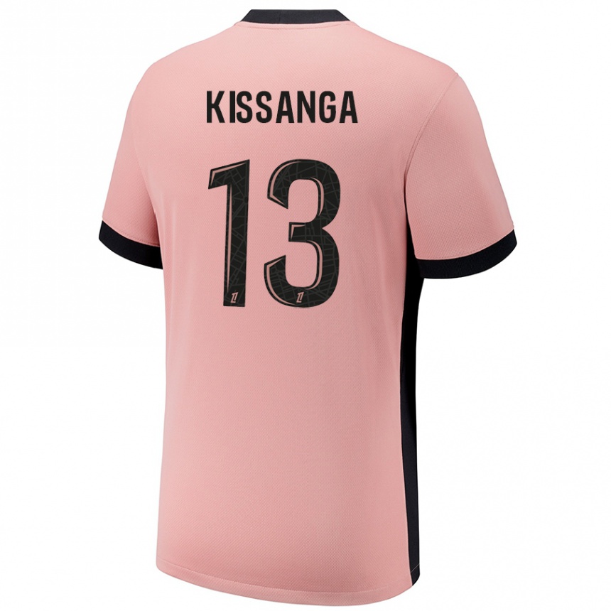 Women Football Hugo Kissanga #13 Rust Pink Third Jersey 2024/25 T-Shirt Nz