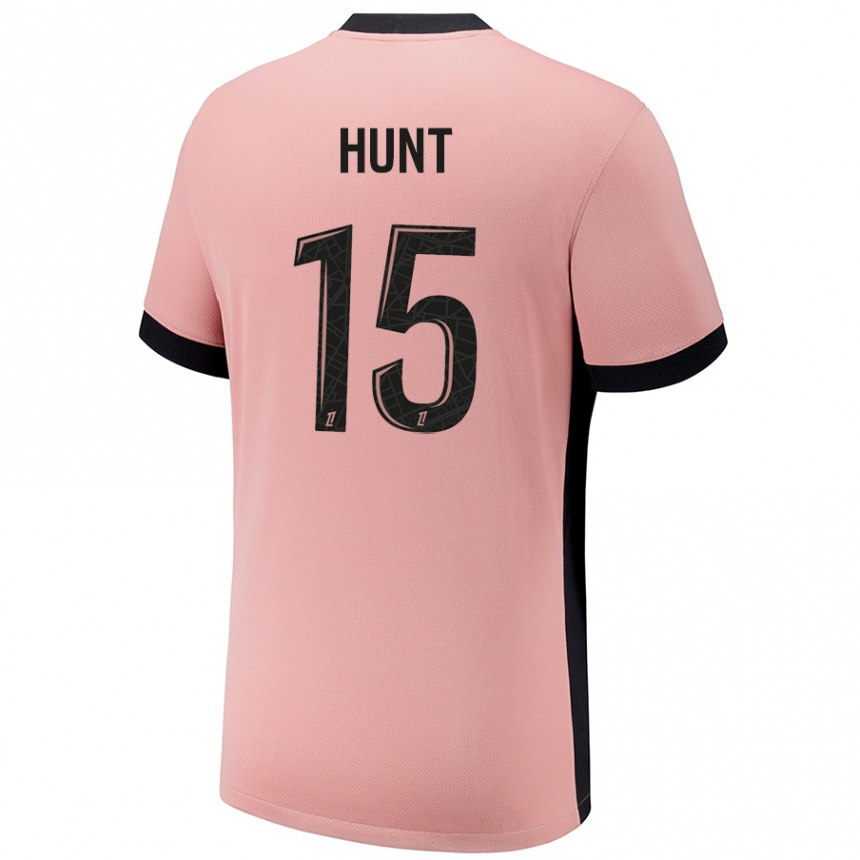 Women Football Clare Hunt #15 Rust Pink Third Jersey 2024/25 T-Shirt Nz