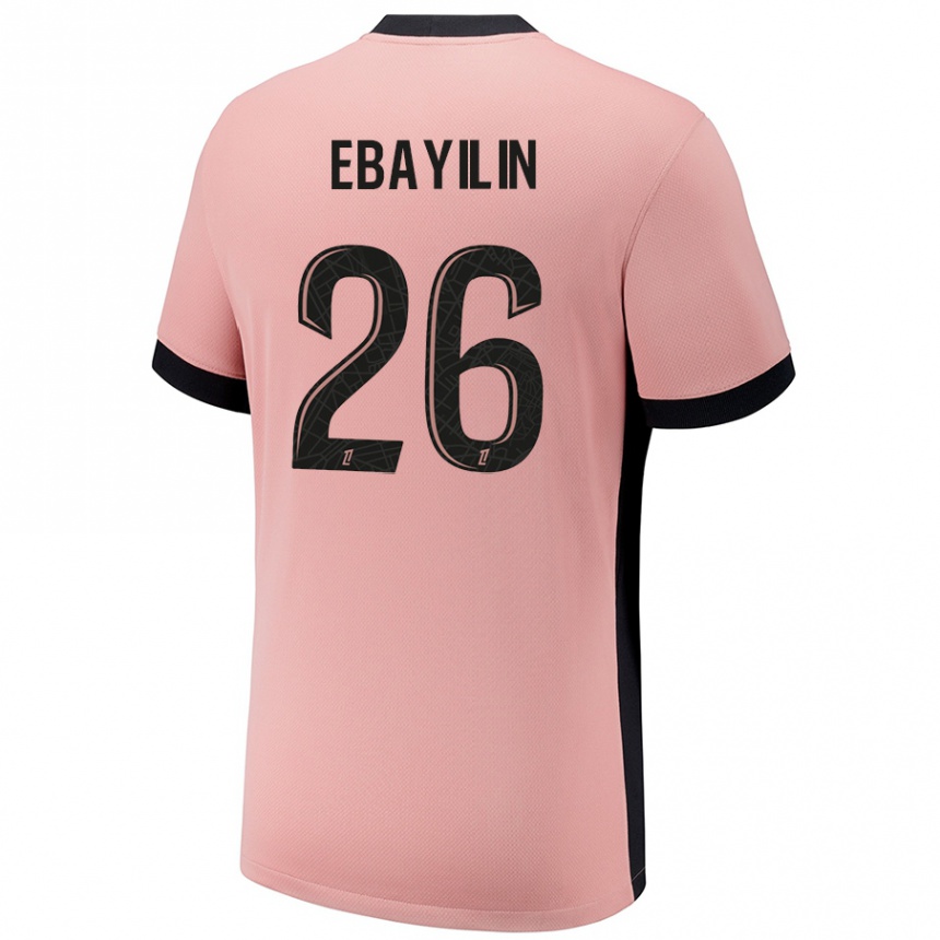 Women Football Anaïs Ebayilin #26 Rust Pink Third Jersey 2024/25 T-Shirt Nz