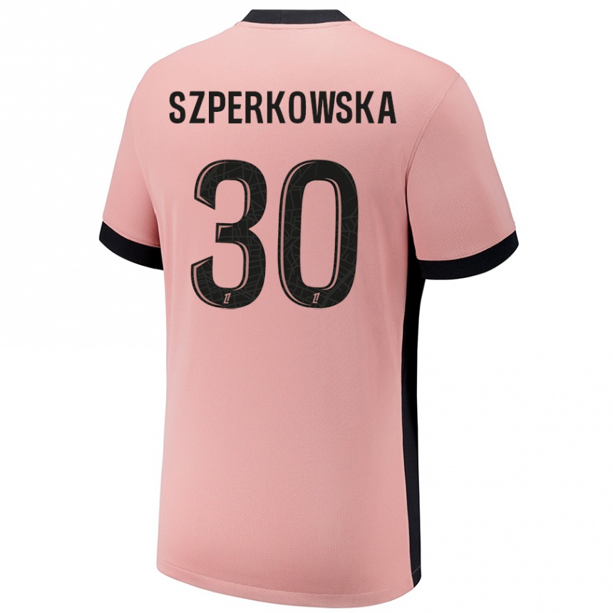 Women Football Oliwia Szperkowska #30 Rust Pink Third Jersey 2024/25 T-Shirt Nz