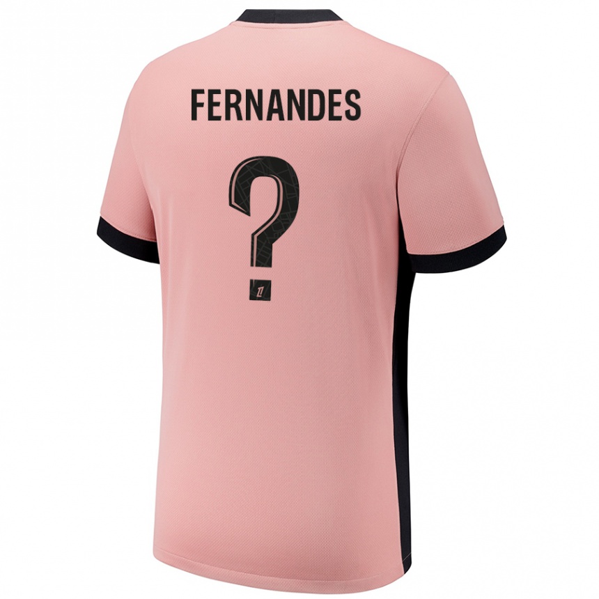 Women Football Rafael Fernandes #0 Rust Pink Third Jersey 2024/25 T-Shirt Nz