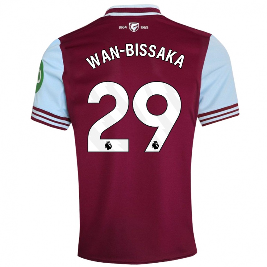 Kids Football Aaron Wan-Bissaka #29 Dark Red Home Jersey 2024/25 T-Shirt Nz