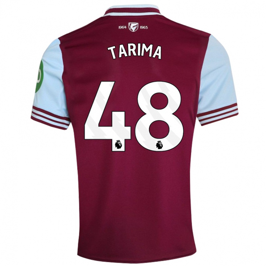 Kids Football Sean Tarima #48 Dark Red Home Jersey 2024/25 T-Shirt Nz