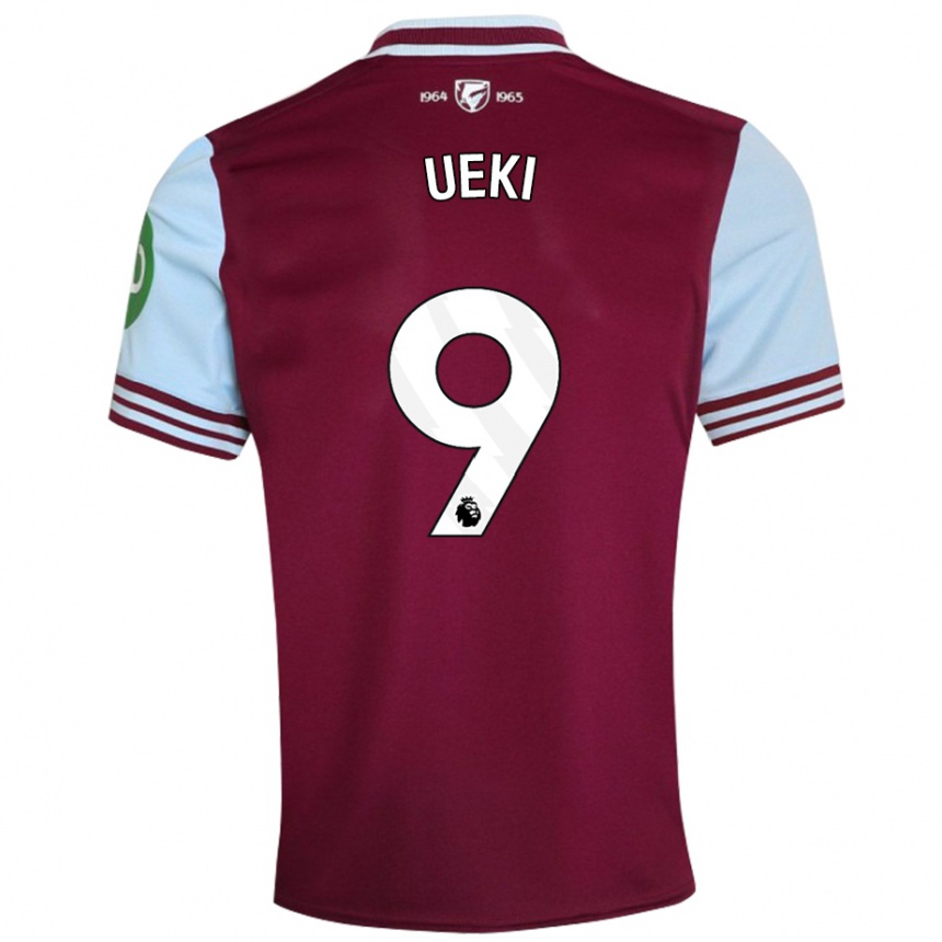 Kids Football Riko Ueki #9 Dark Red Home Jersey 2024/25 T-Shirt Nz