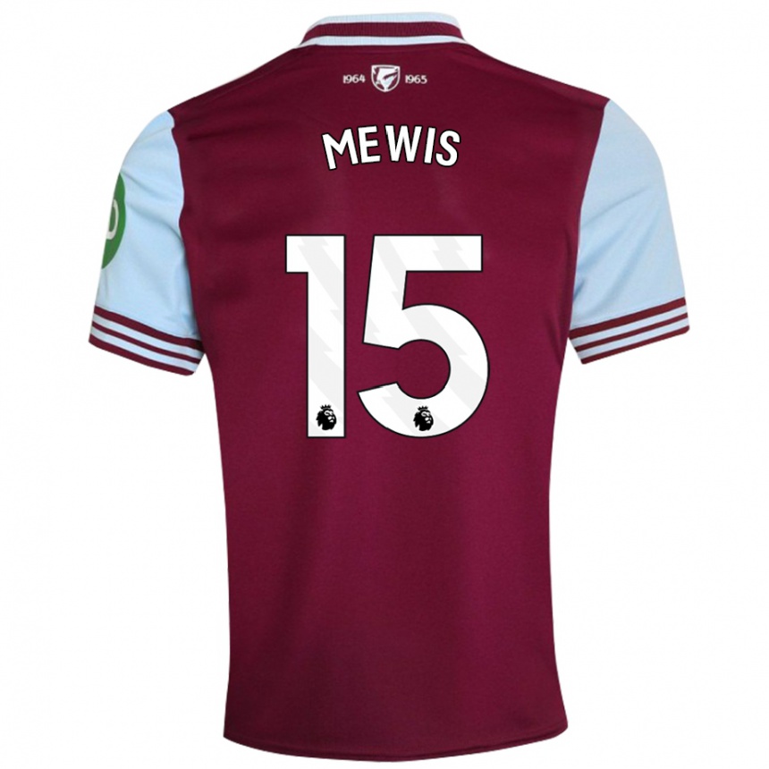 Kids Football Kristie Mewis #15 Dark Red Home Jersey 2024/25 T-Shirt Nz