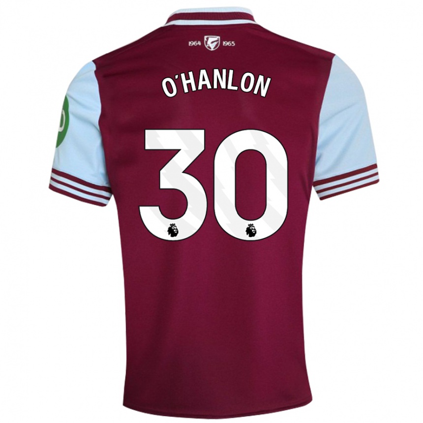 Kids Football Katie O'hanlon #30 Dark Red Home Jersey 2024/25 T-Shirt Nz