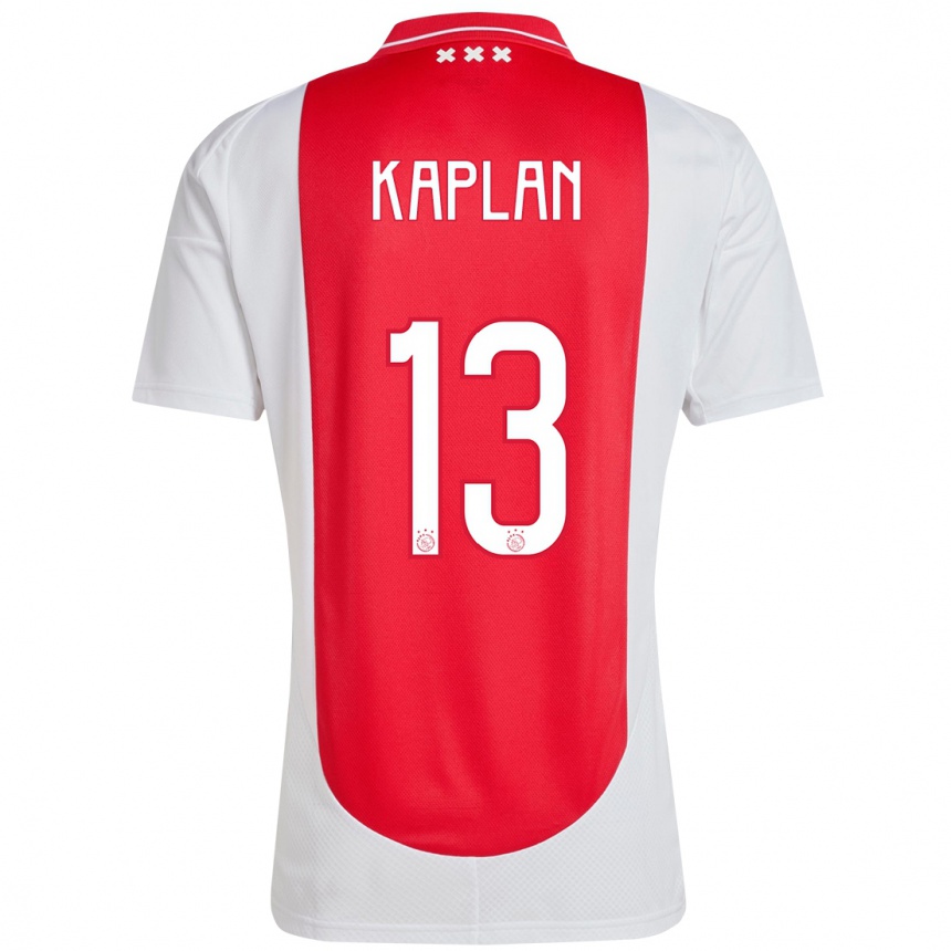 Kids Football Ahmetcan Kaplan #13 Red White Home Jersey 2024/25 T-Shirt Nz