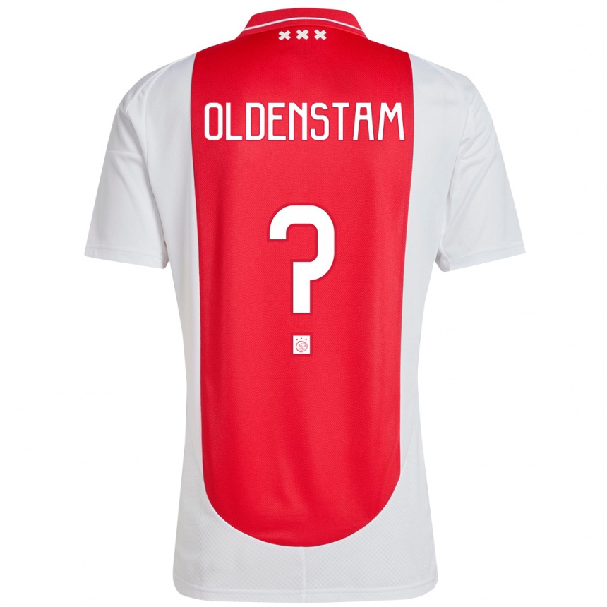 Kids Football Lyfe Oldenstam #0 Red White Home Jersey 2024/25 T-Shirt Nz