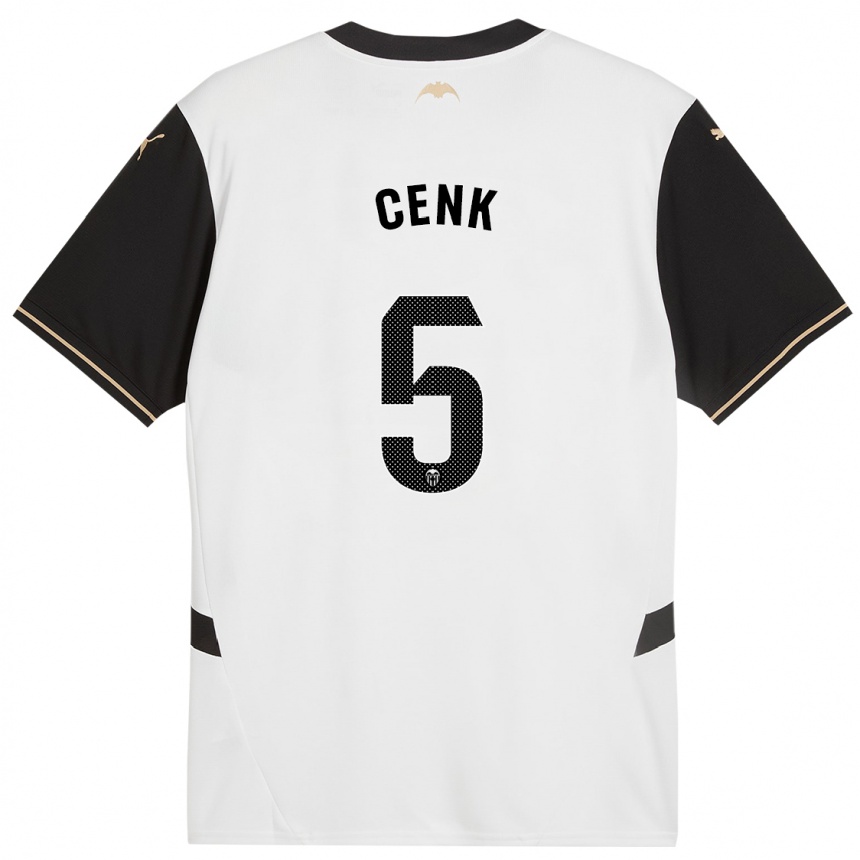 Kids Football Cenk Ozkacar #5 White Black Home Jersey 2024/25 T-Shirt Nz