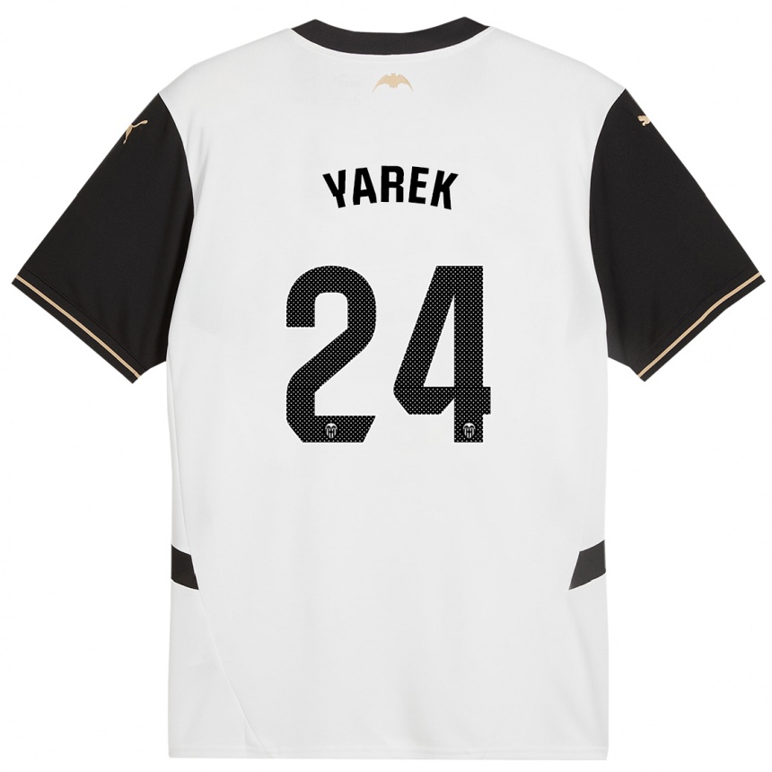 Kids Football Yarek Gasiorowski #24 White Black Home Jersey 2024/25 T-Shirt Nz